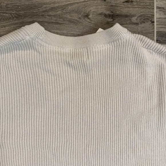 H&M Sweater Men's XL Ivory Fisherman's  Cabincore Grandpacore Preppy NWT - Picture 9 of 11